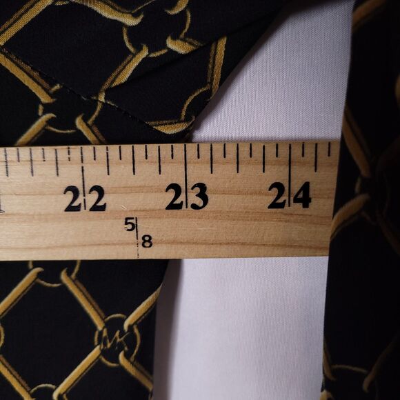 Michael Kors Top XL Black, Gold Chain Link Print NWT - Picture 7 of 12